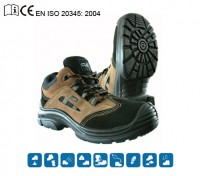 ZAPATO EN SERRAJE MARRÓN S3
